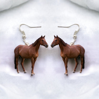 Unleash Your Inner Cowgirl with Our Handcrafted Horse Earrings! 🐴 - Rhythms of Grace Creative
