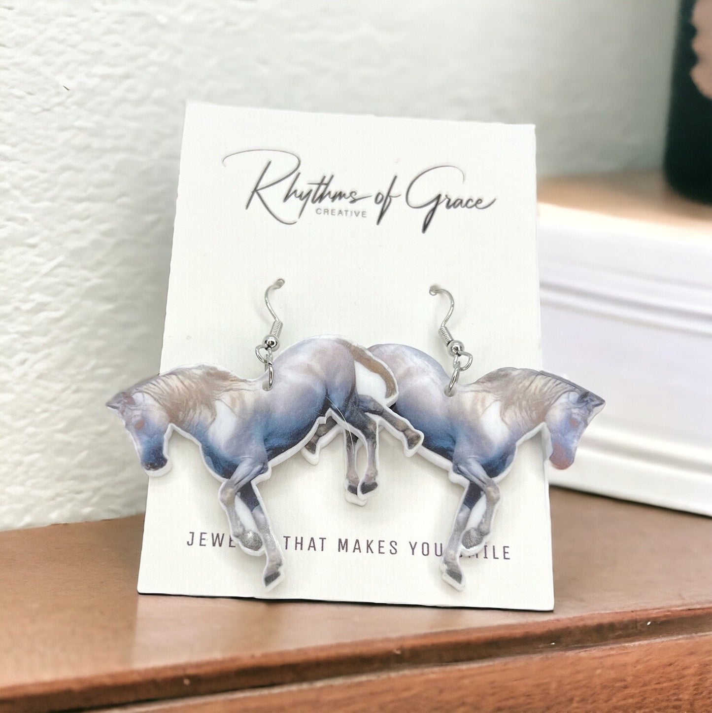 Unleash Your Inner Cowgirl with Our Handcrafted Horse Earrings! 🐴 - Rhythms of Grace Creative