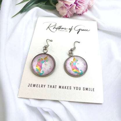 Enchanting Unicorn Earrings: A Touch of Magic Awaits! 🦄 - Rhythms of Grace Creative