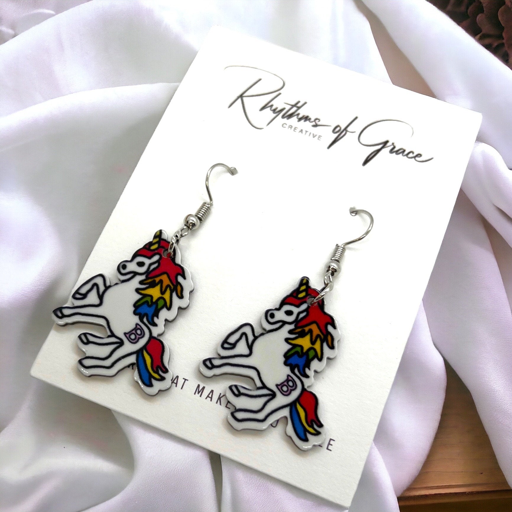 Enchanting Unicorn Earrings: A Touch of Magic Awaits! 🦄 - Rhythms of Grace Creative
