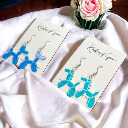 Whimsical Balloon Animal Earrings - Choose Your Favorite Unicorn or Dog Style! 🦄🐶 - Rhythms of Grace Creative