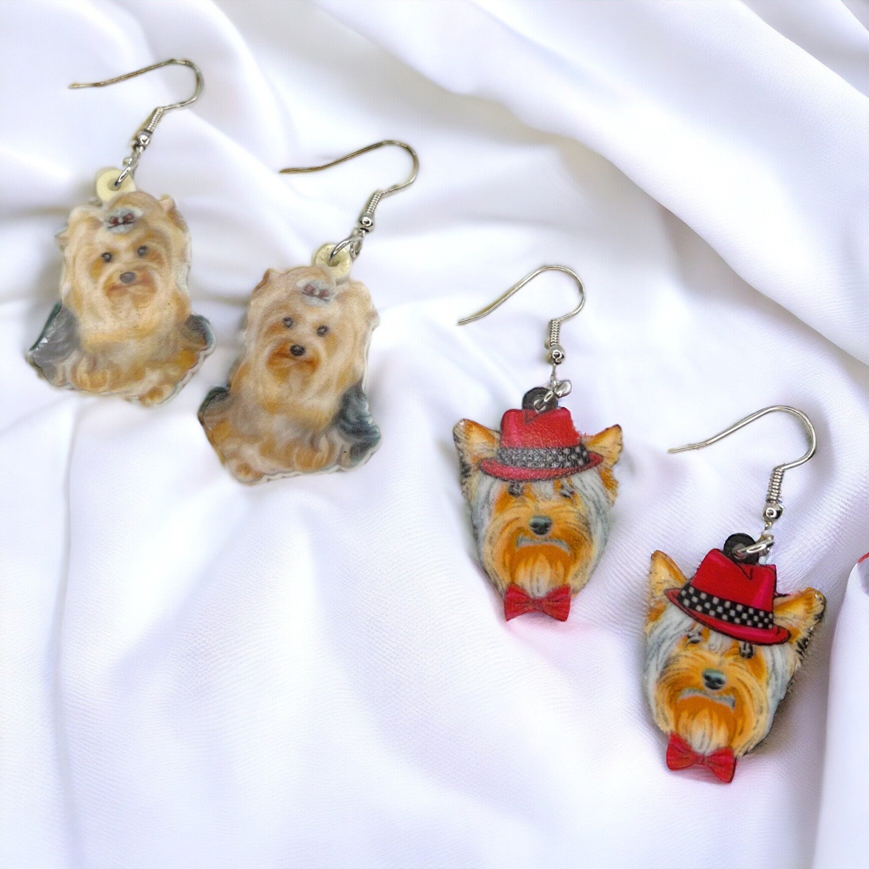 Yorkie Earrings - Dog Earrings, Yorkie Mom, Dog Jewelry, Dog Mom, Yorkie Jewelry, Dog Accessories, Puppy Earrings, Yorkie Accessories