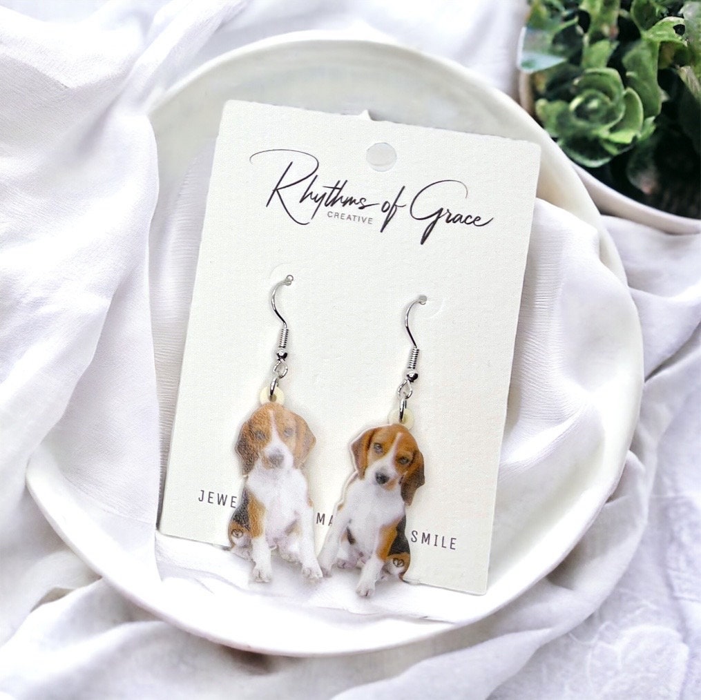 Dog Earrings, Beagle Earrings, Basset Hound, Dog Jewelry, Dog Mom, Beagle Jewelry, Dog Accessories, Basset Hound Earrings, Hound Dog