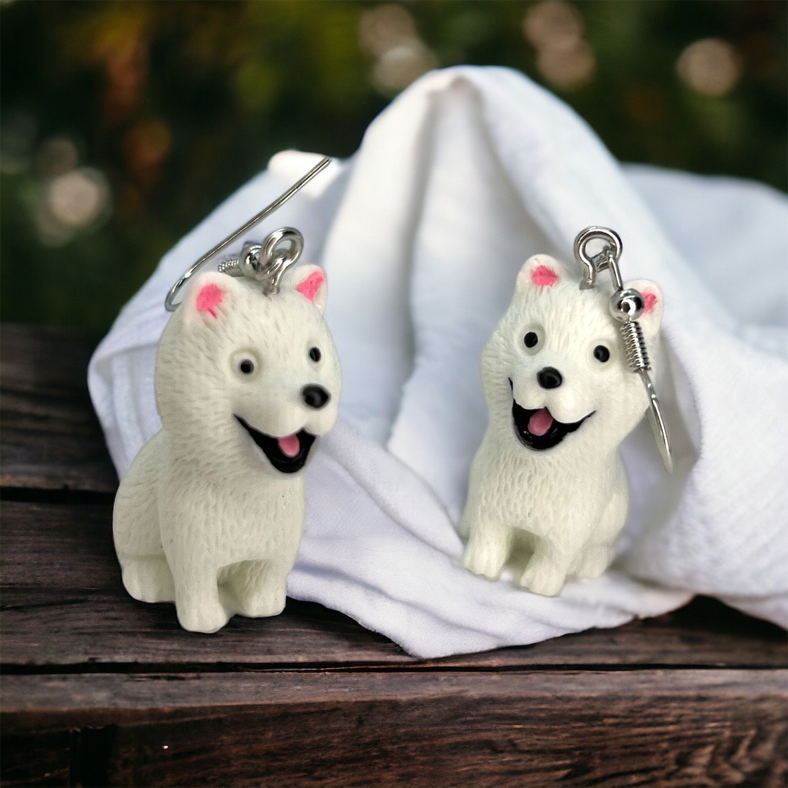 Dog Earrings - Dog Accessories, Dog Jewelry, Dog Mom, Handmade Earrings, Animal Earrings, Vet Gift, Animal Jewelry, Veterinarian, Vet Tech