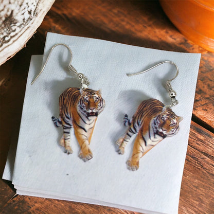 Tiger Earrings - Tiger Jewelry, Handmade Earrings, Handmade Jewelry, Animal Earrings, Tiger Football, Animal Jewelry, Tigers, Tiger Costume
