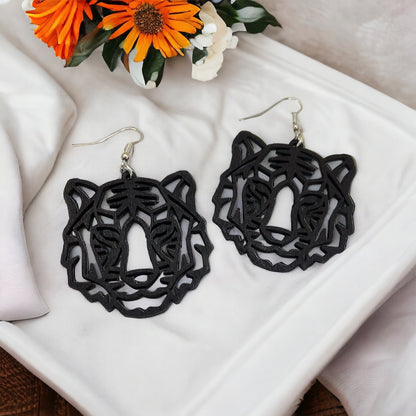 Tiger Earrings - Tiger Jewelry, Handmade Earrings, Handmade Jewelry, Animal Earrings, Tiger Football, Animal Jewelry, Tigers, Tiger Costume
