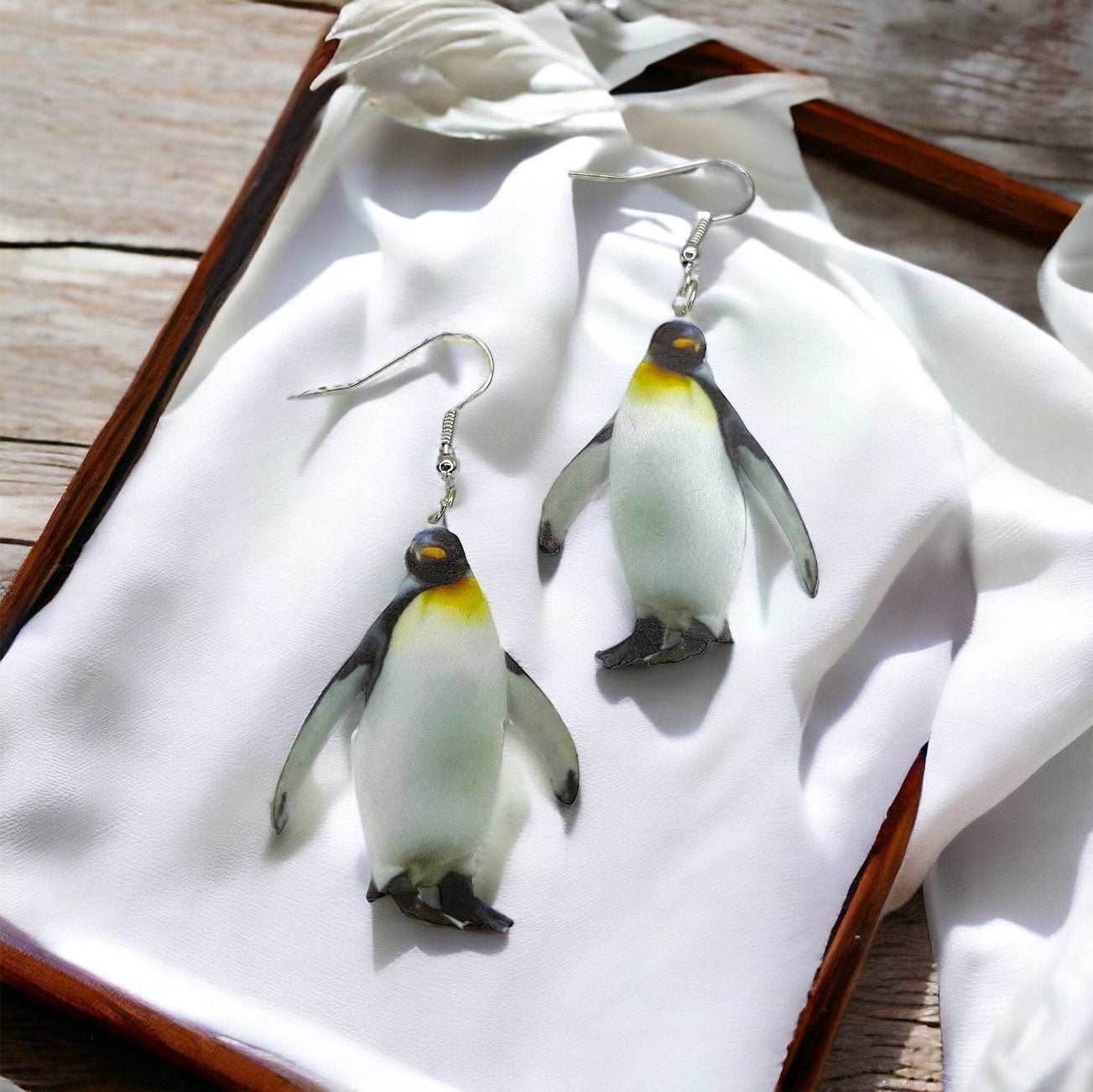 Penguin Earrings - Penguin Jewelry, Handmade Earrings, Handmade Jewelry, Animal Earrings, Animal Jewelry, Penguins, Ocean Animals