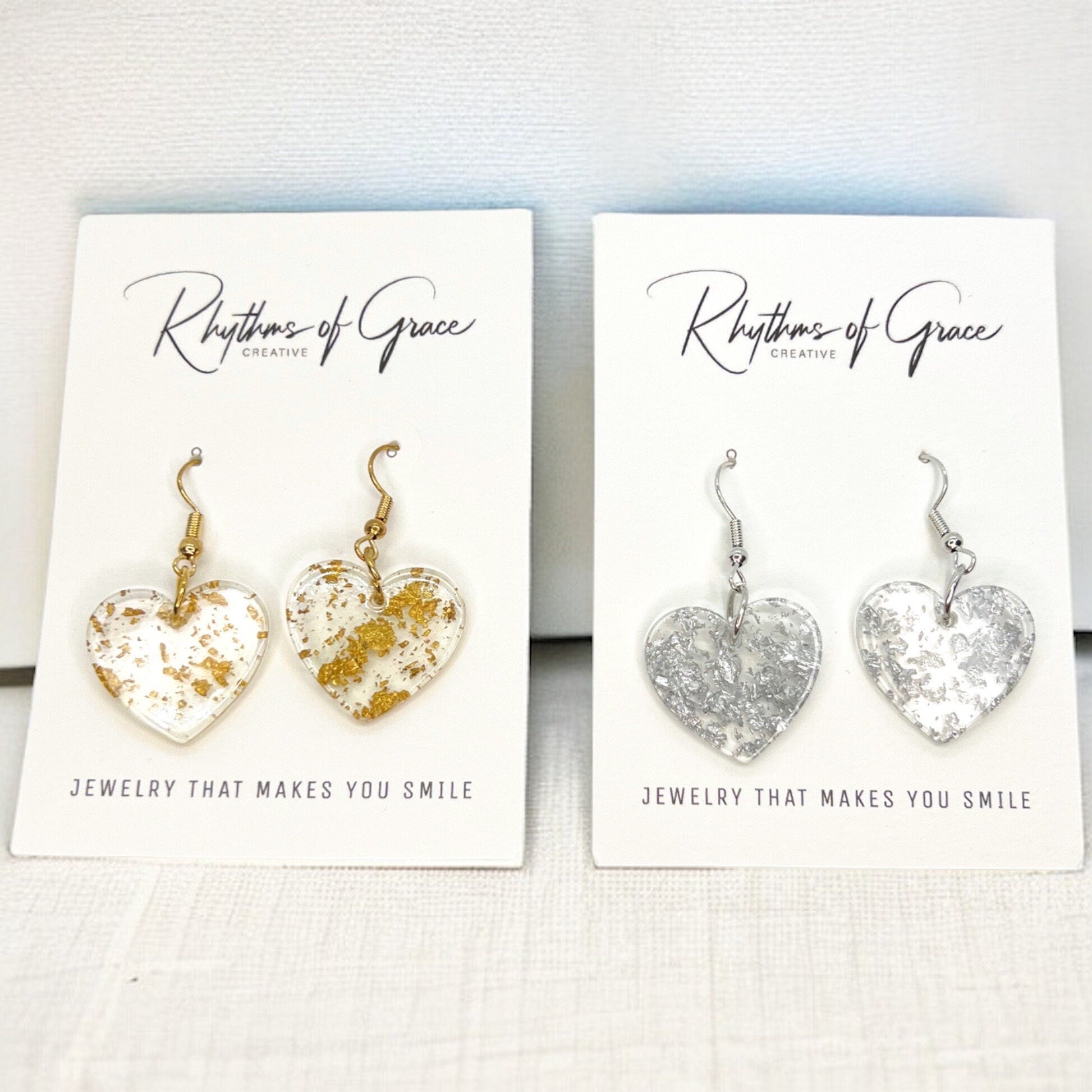 Heartfelt Elegance: Dangle into Love with Gold & Silver Earrings! - Rhythms of Grace Creative