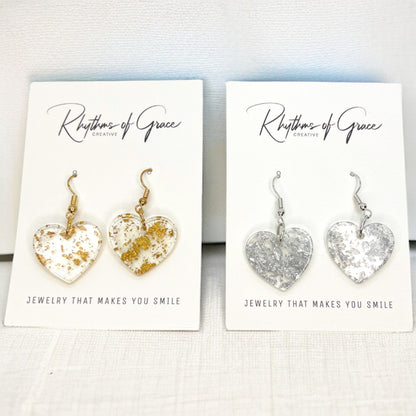 Heartfelt Elegance: Dangle into Love with Gold & Silver Earrings! - Rhythms of Grace Creative