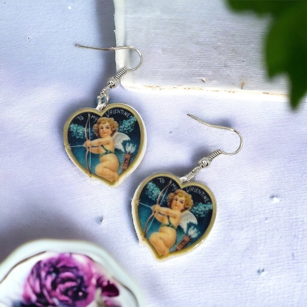 Vintage Vibes, Cupid Approved – Retro Cherub Earrings 💘 - Rhythms of Grace Creative