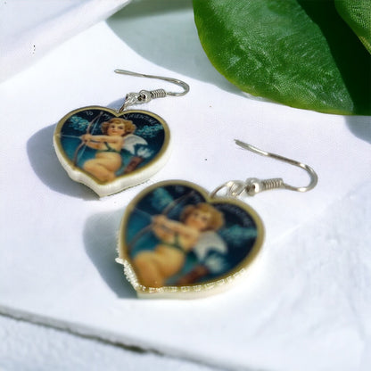 Vintage Vibes, Cupid Approved – Retro Cherub Earrings 💘 - Rhythms of Grace Creative