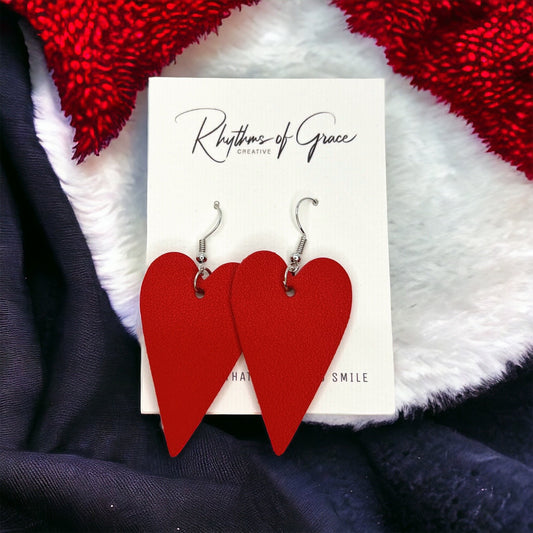 Love in Every Dangle: Vibrant Red Heart Earrings for A Perfect Valentine's Day! - Rhythms of Grace Creative