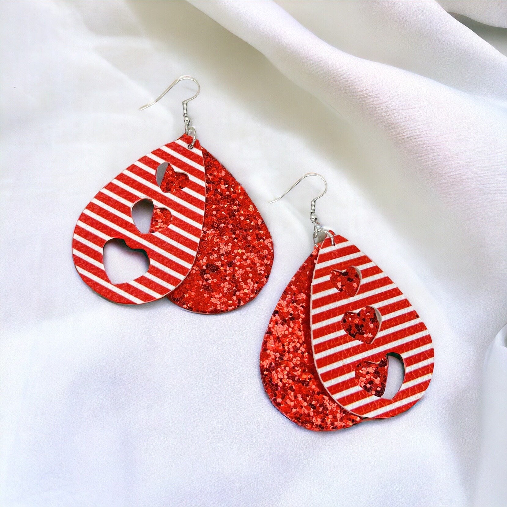 Love in Every Swing: Vibrant Red Heart Dangle Earrings! - Rhythms of Grace Creative