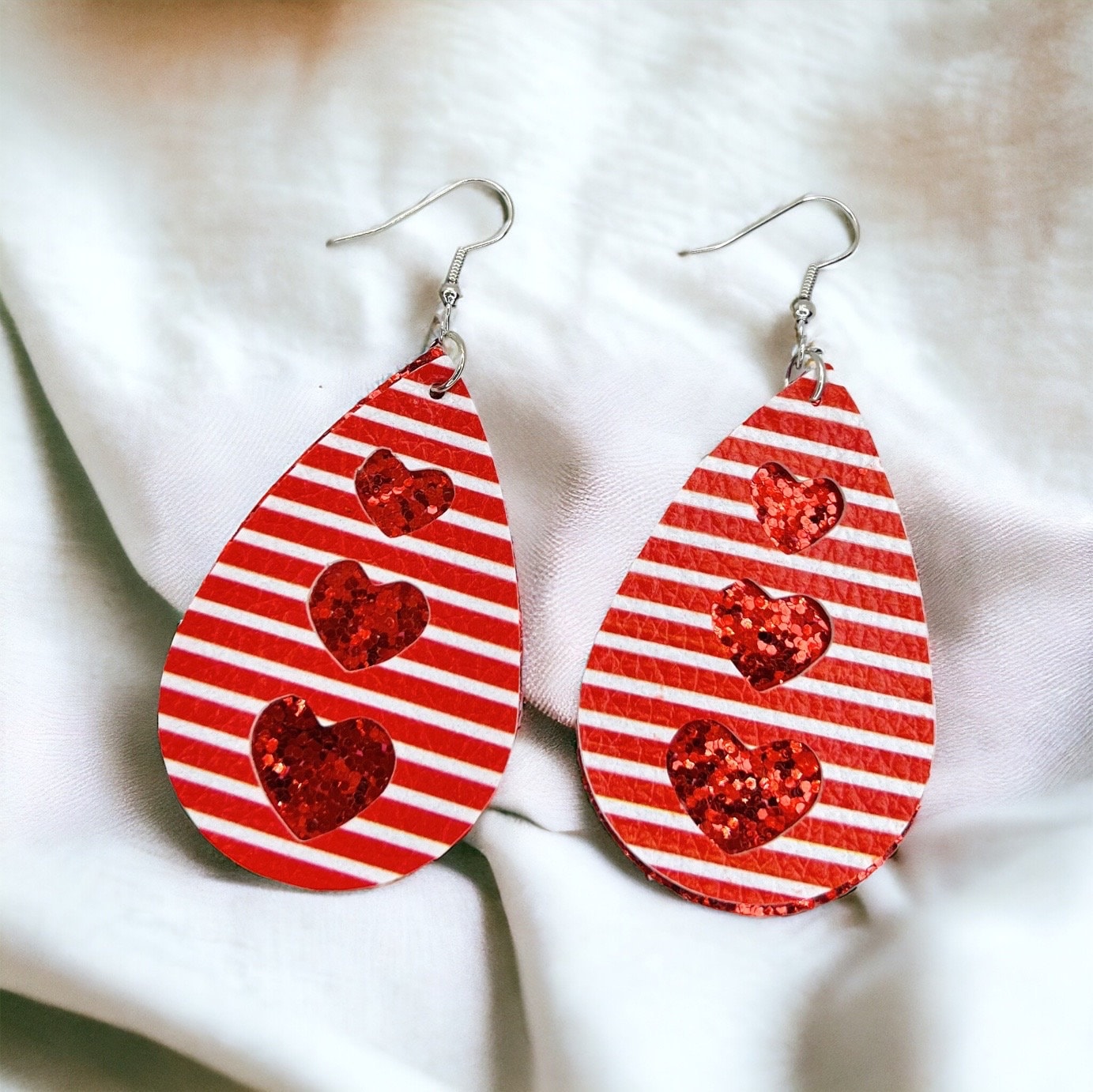 Love in Every Swing: Vibrant Red Heart Dangle Earrings! - Rhythms of Grace Creative