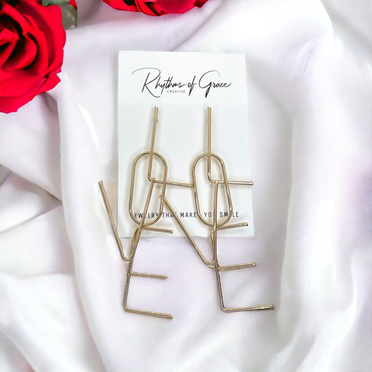 Love is in the Air: Sparkling Gold LOVE Earrings for Every Sweetheart! - Rhythms of Grace Creative