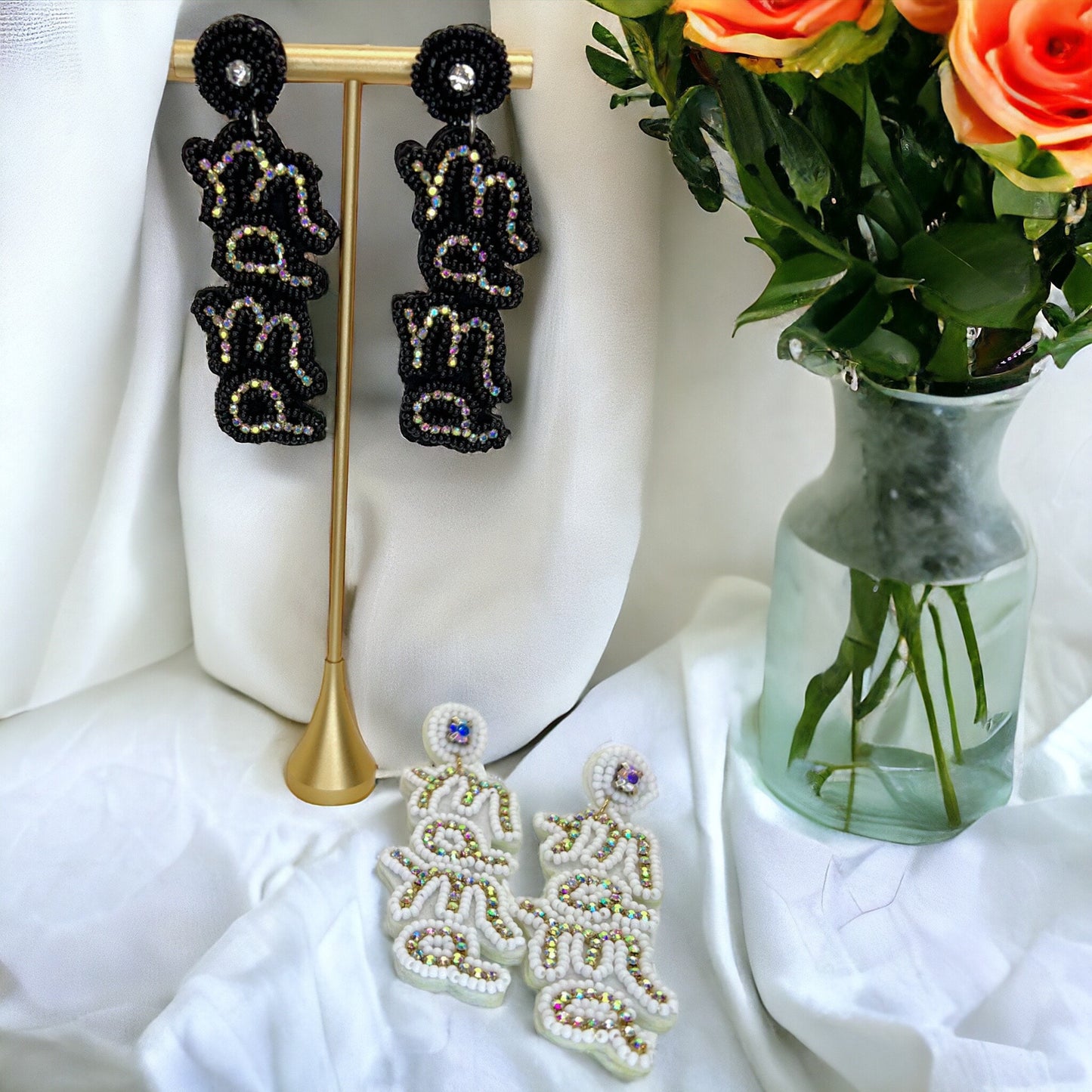 Beaded MAMA Earrings - Handmade Earrings, Baby Shower, New Mom, Mother’s Day, Mom Earrings, Momma Earrings, Pregnancy Announcement