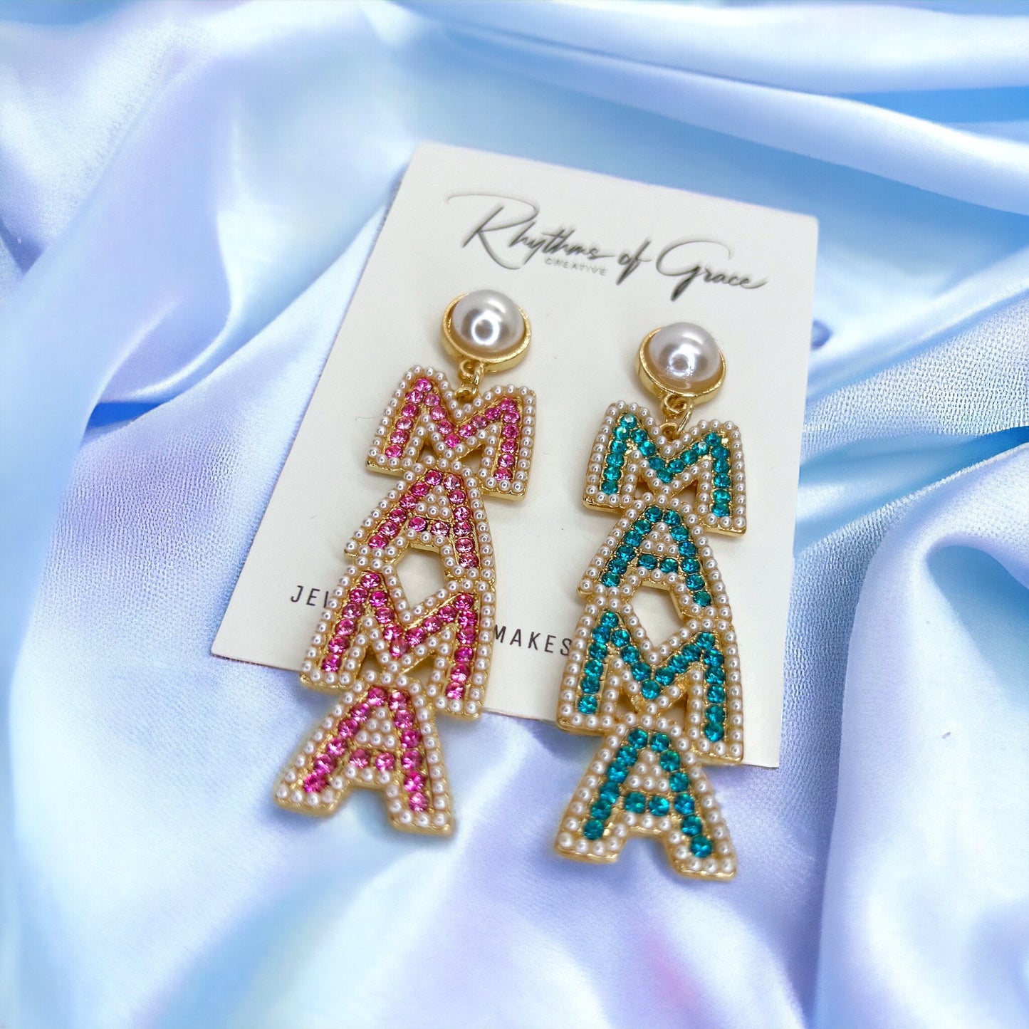 Gender Reveal Earrings - Baby Shower, New Mom, Mother’s Day, Mom Earrings, Momma Earrings, Mama Earrings, Team Pink, Team Blue, Pink or Blue