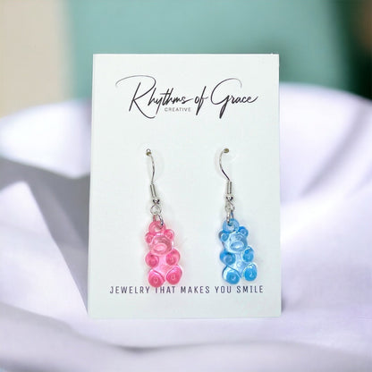 Gender Reveal Earrings - Baby Shower, New Mom, Mother’s Day, Mom Earrings, Momma Earrings, Mama Earrings, Team Pink, Team Blue, Pink or Blue