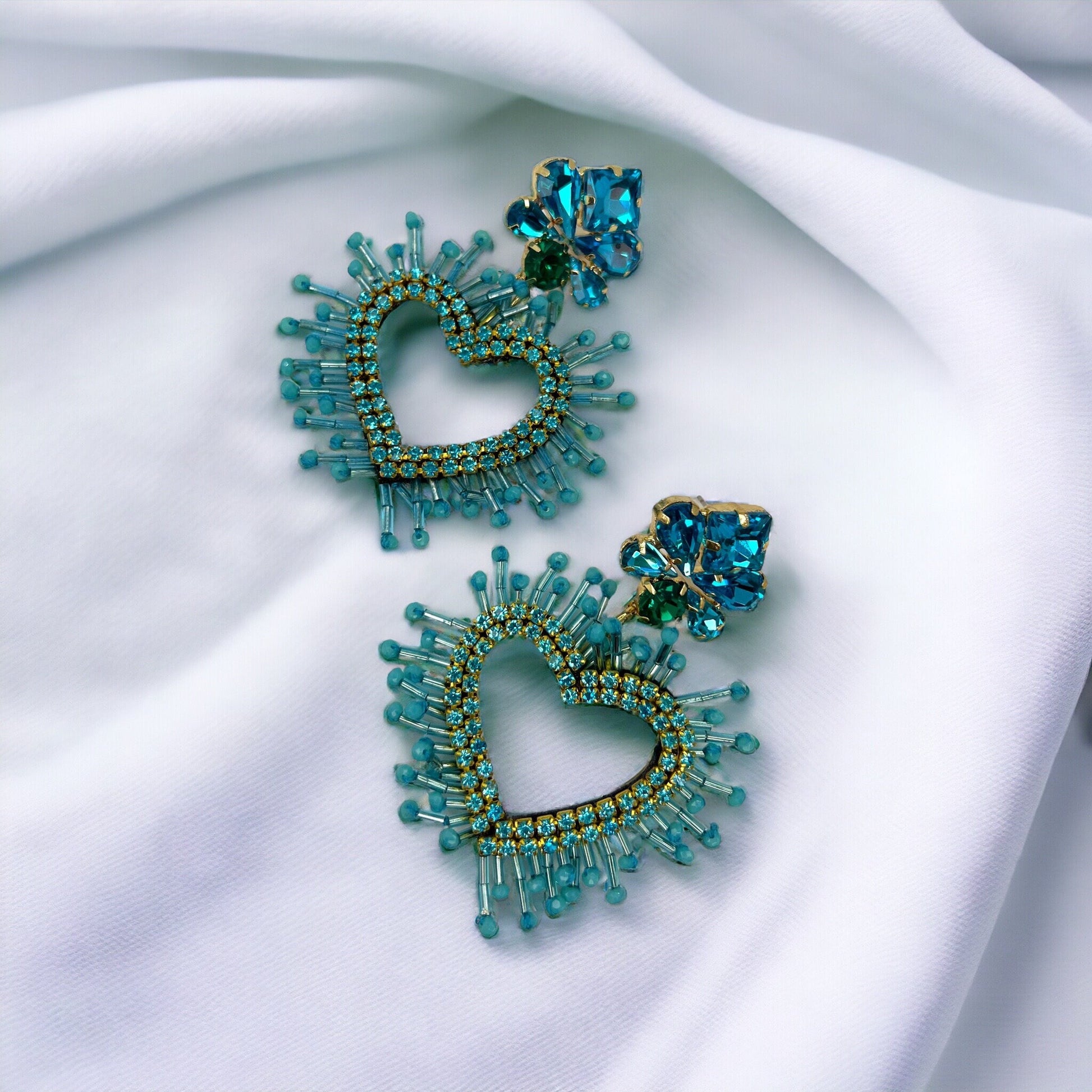 Heartfelt Blues: Stunning Beaded Earrings for Love & Style! - Rhythms of Grace Creative