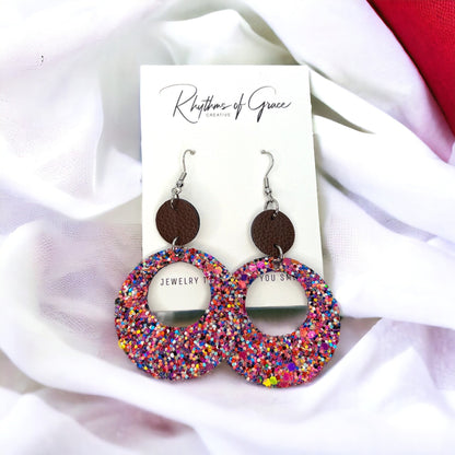Sparkle & Love: Dazzling Glitter Dangle Earrings for a Joyful Valentine's Day! - Rhythms of Grace Creative