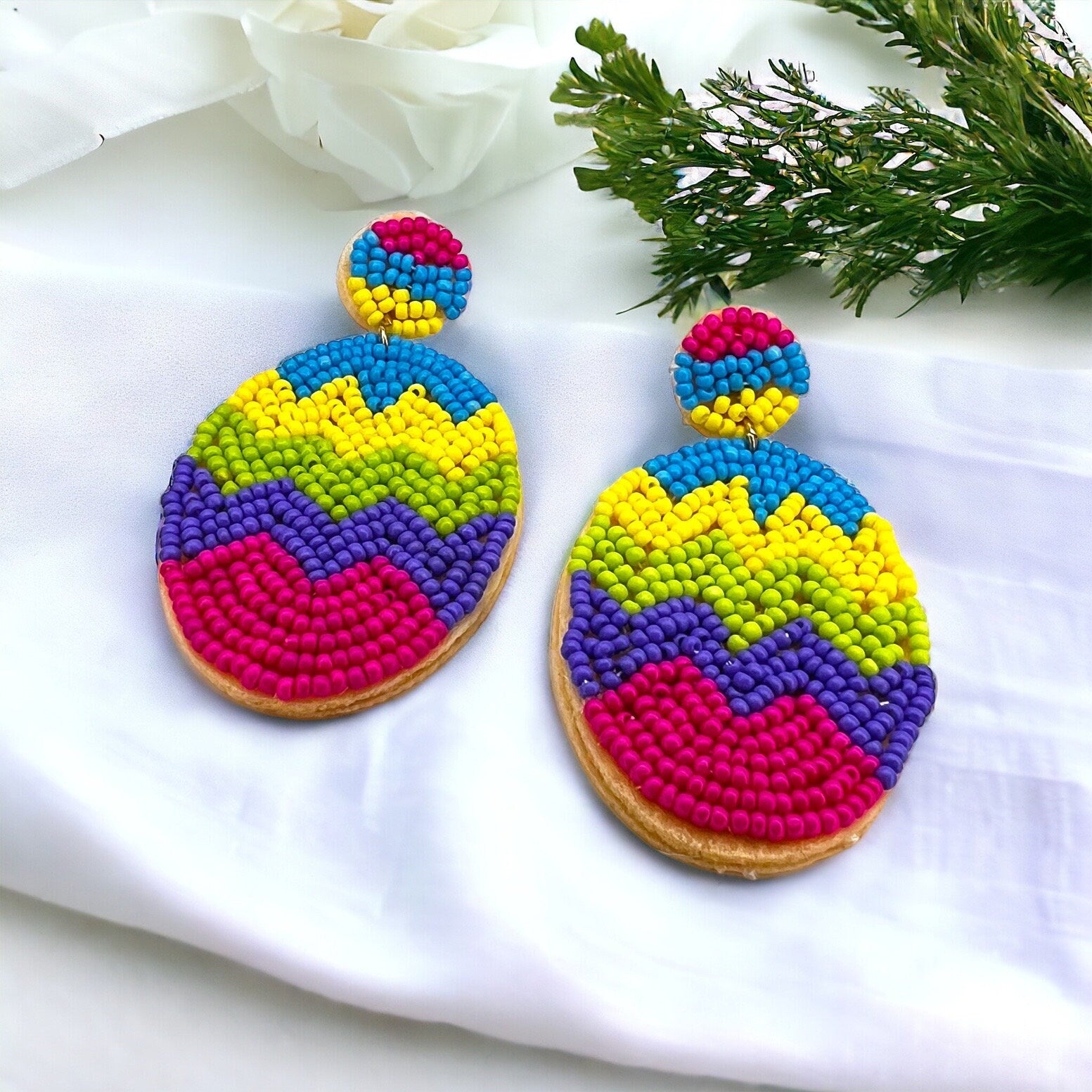 Beaded Easter Earrings - Hop Into Spring Style! - Rhythms of Grace Creative