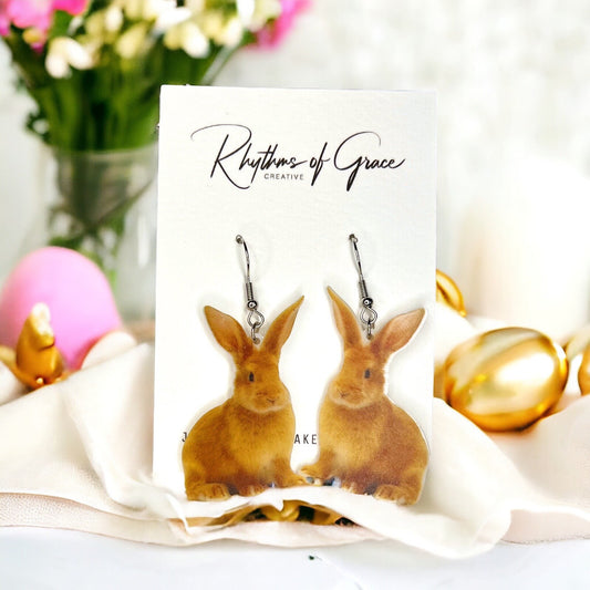 Hoppy Days Ahead: Adorable Bunny Dangle Earrings for Easter & Beyond! - Rhythms of Grace Creative