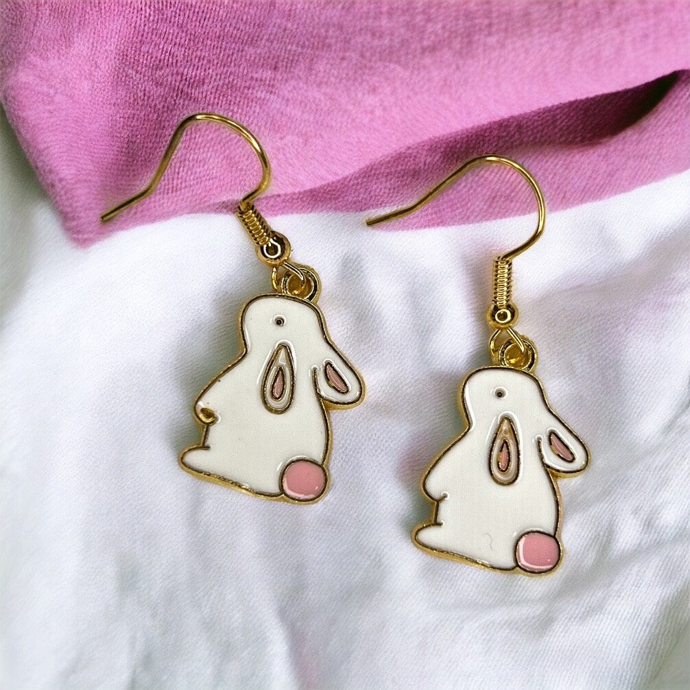 Hoppy Easter Bliss: Delicate Bunny Dangle Earrings for a Whimsical Spring! - Rhythms of Grace Creative