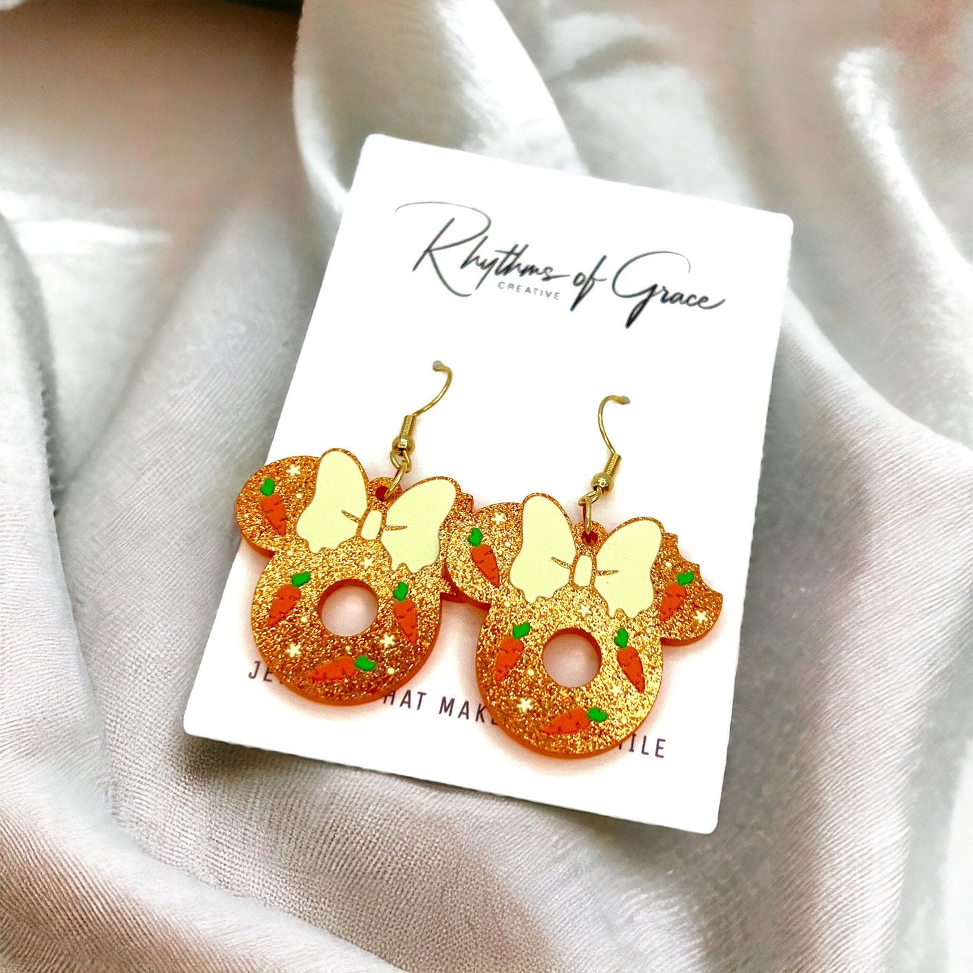 Hop Into Spring: Adorable Carrot Mouse Ears Earrings for a Dazzling Easter! - Rhythms of Grace Creative