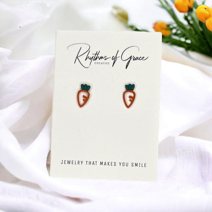Jump into Spring: Adorable Carrot Easter Studs for Your Festive Flair! - Rhythms of Grace Creative
