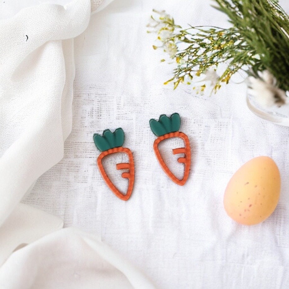 Jump into Spring: Adorable Carrot Easter Studs for Your Festive Flair! - Rhythms of Grace Creative