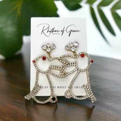 Hoppy Easter Sparkle: Dazzling Rhinestone Bunny Dangle Earrings! - Rhythms of Grace Creative