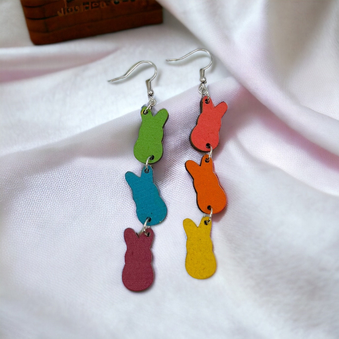 Spring Vibes Only: Colorful Peeps Dangle Earrings for a Hoppy Easter! - Rhythms of Grace Creative