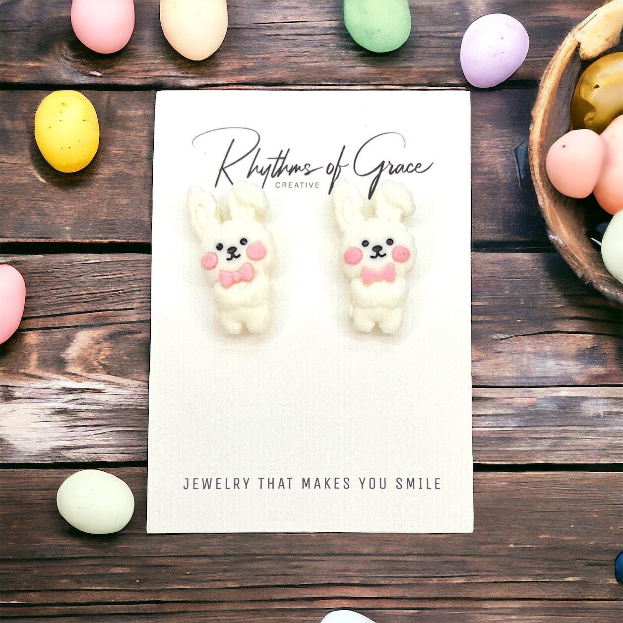 Hop into Spring with Our Adorable Bunny Stud Earrings! - Rhythms of Grace Creative