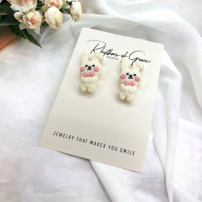Hop into Spring with Our Adorable Bunny Stud Earrings! - Rhythms of Grace Creative
