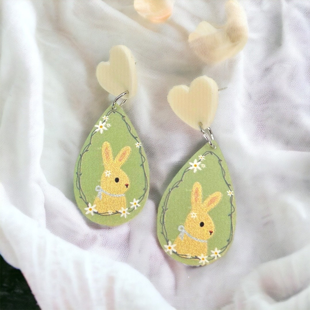 Hop into Spring Style: Adorable Bunny Earrings for Easter Fun! - Rhythms of Grace Creative