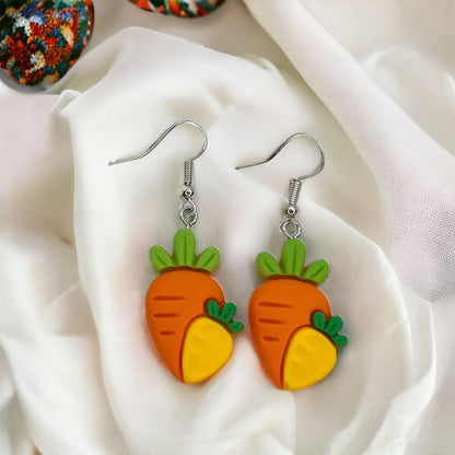 Carrot Dangle Earrings  - Hop Into Spring with Style! - Rhythms of Grace Creative