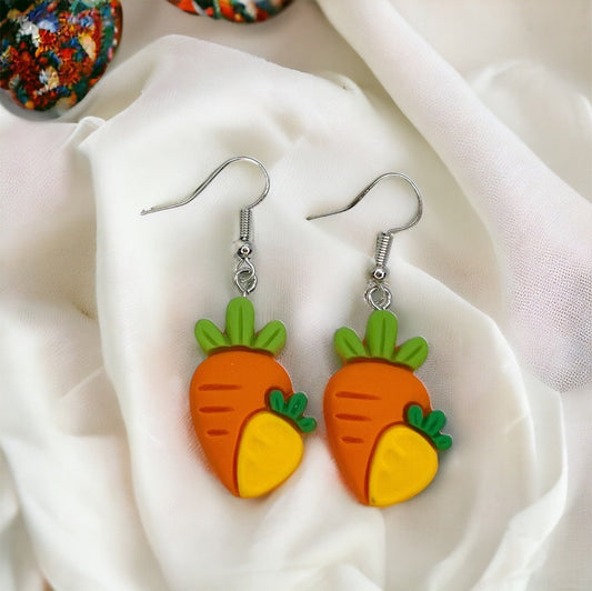 Carrot Dangle Earrings  - Hop Into Spring with Style! - Rhythms of Grace Creative