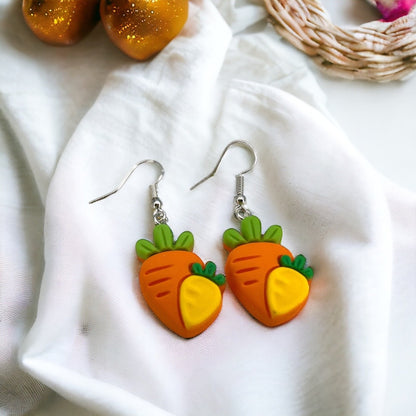 Carrot Dangle Earrings  - Hop Into Spring with Style! - Rhythms of Grace Creative