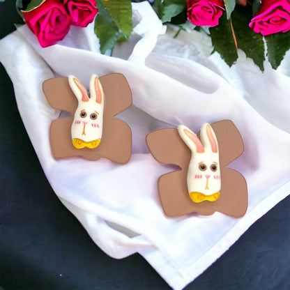 Hop Into Style: Adorable Easter Bunny Oversized Stud Earrings! - Rhythms of Grace Creative
