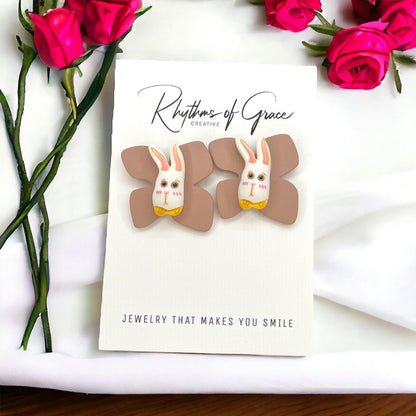 Hop Into Style: Adorable Easter Bunny Oversized Stud Earrings! - Rhythms of Grace Creative