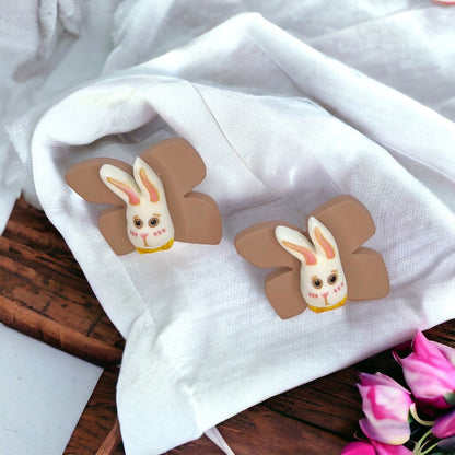 Hop Into Style: Adorable Easter Bunny Oversized Stud Earrings! - Rhythms of Grace Creative