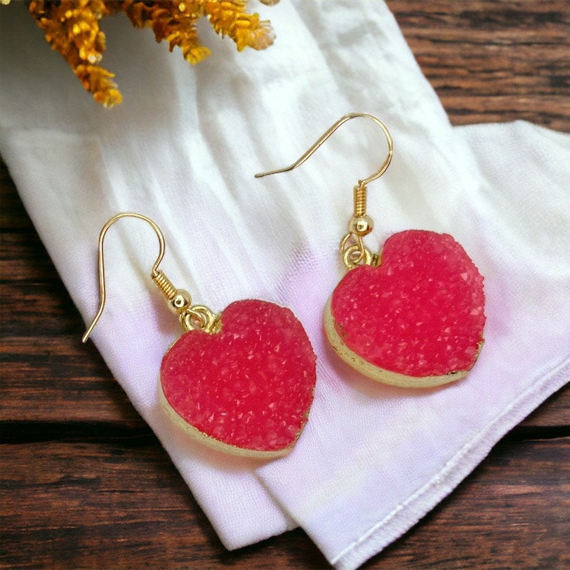 Sparkle in Love with Our Crystal Pink Heart Earrings! 💖 - Rhythms of Grace Creative
