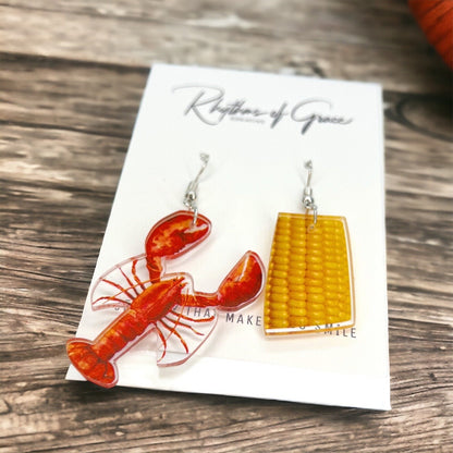 Dive into the Crawfish Craze with Our Crawfish Boil Earrings! - Rhythms of Grace Creative