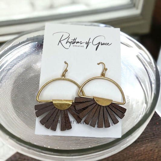 Boho Chic Earrings - Neutral Jewelry, Dangle Earrings, Boho Earrings, Boho Chic, Boho Style, Bohemian Earrings, Bohemian Accessories, Brown