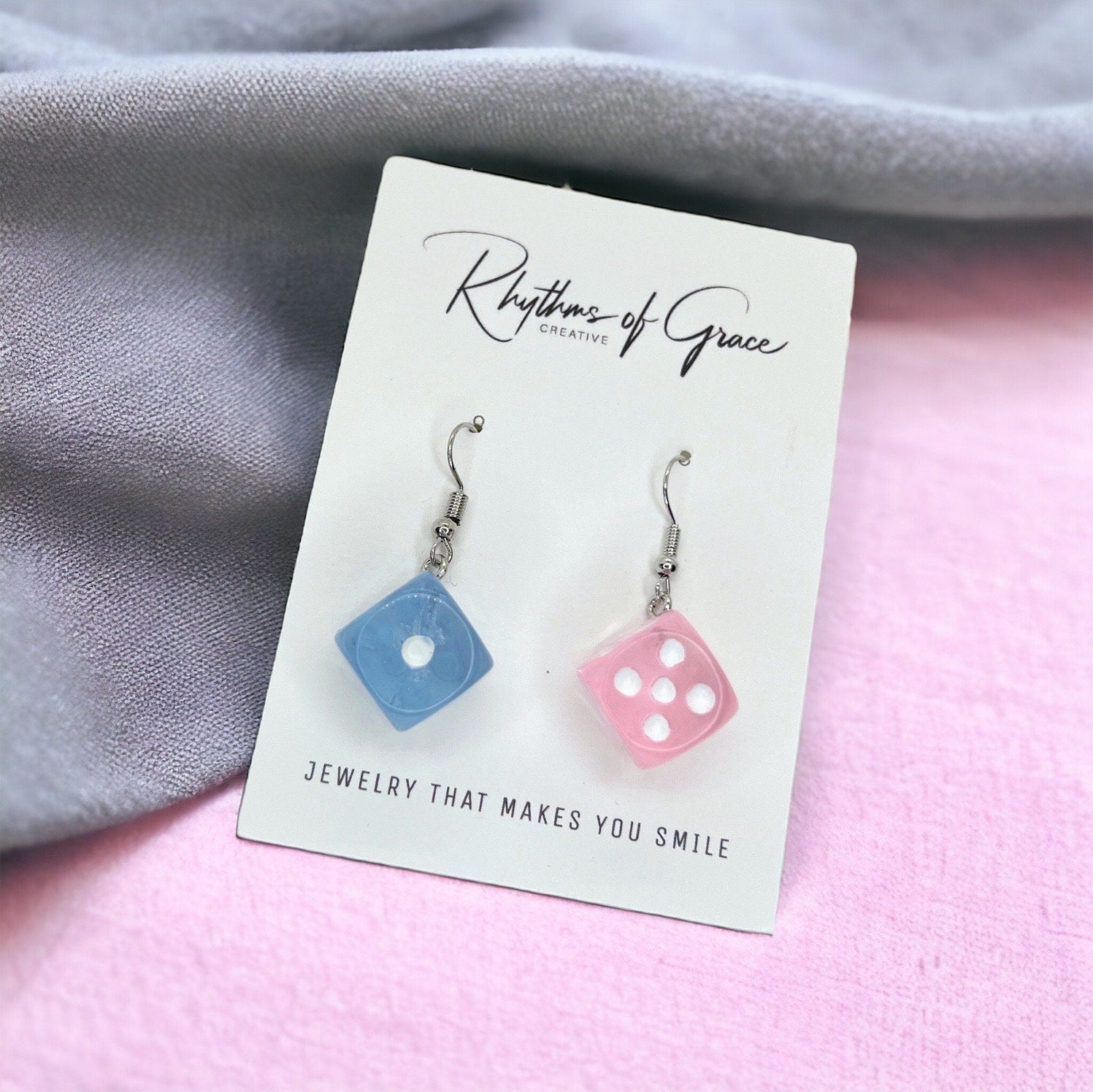 Gender Reveal Earrings - Baby Shower, New Mom, Mother’s Day, Mom Earrings, Momma Earrings, Mama Earrings, Team Pink, Team Blue, Pink or Blue