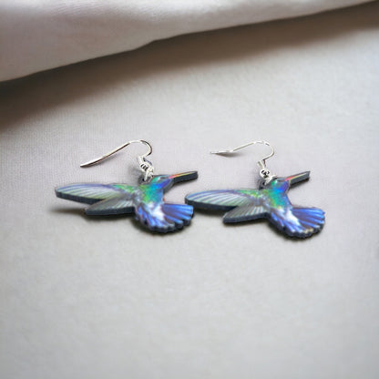 Hummingbird Earrings - Hummingbird Jewelry, Handmade Earrings, Handmade Jewelry, Animal Earrings, Animal Jewelry, Hummingbirds, Red Throat