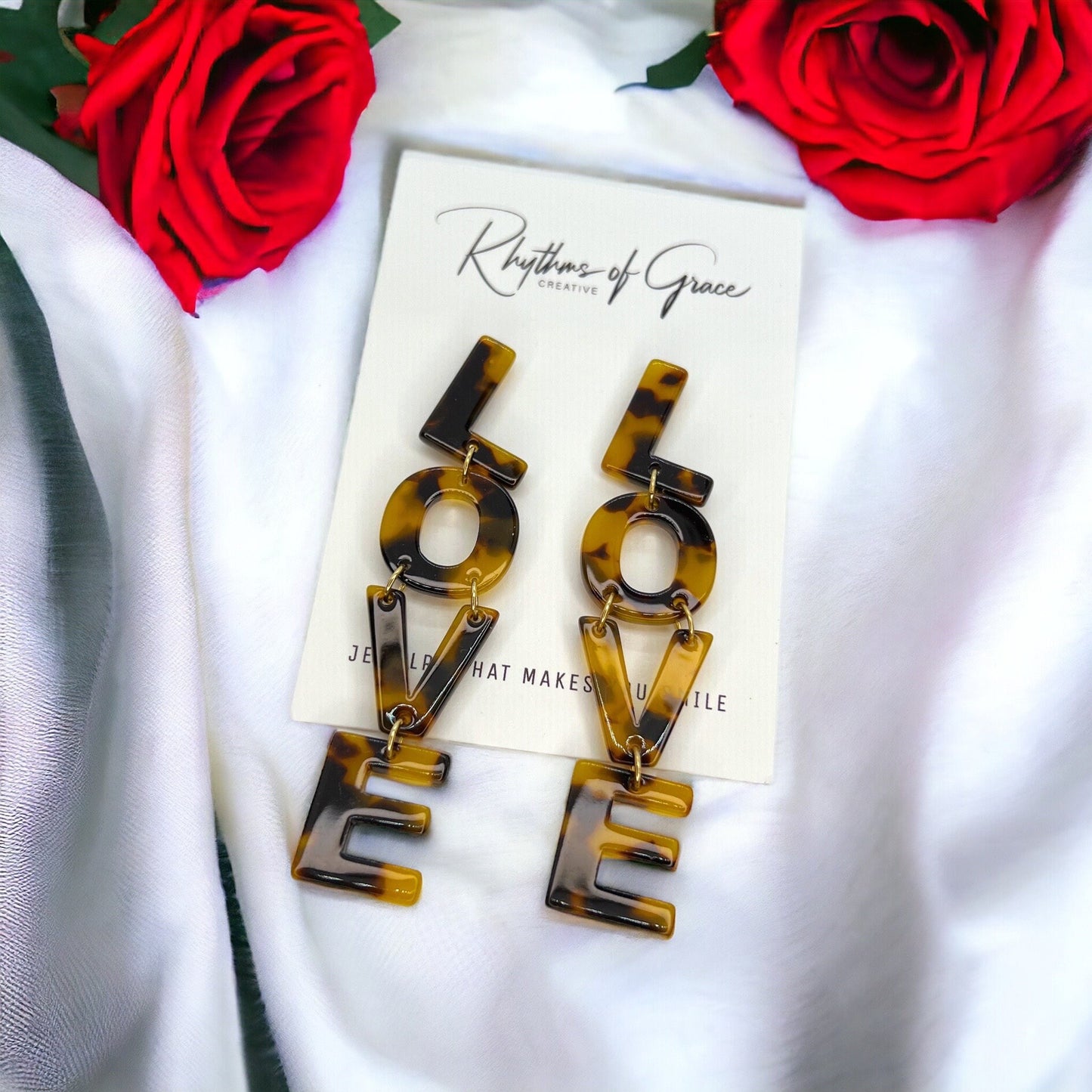 LOVE at First Dangle – Tortoiseshell Statement Earrings - Rhythms of Grace Creative