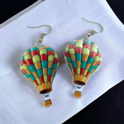 Hot Air Balloon Earrings, Balloon Jewelry, Dangle Earrings, Handmade Earrings, Hot Air Balloon, Balloon Accessories, Handmade Jewelry