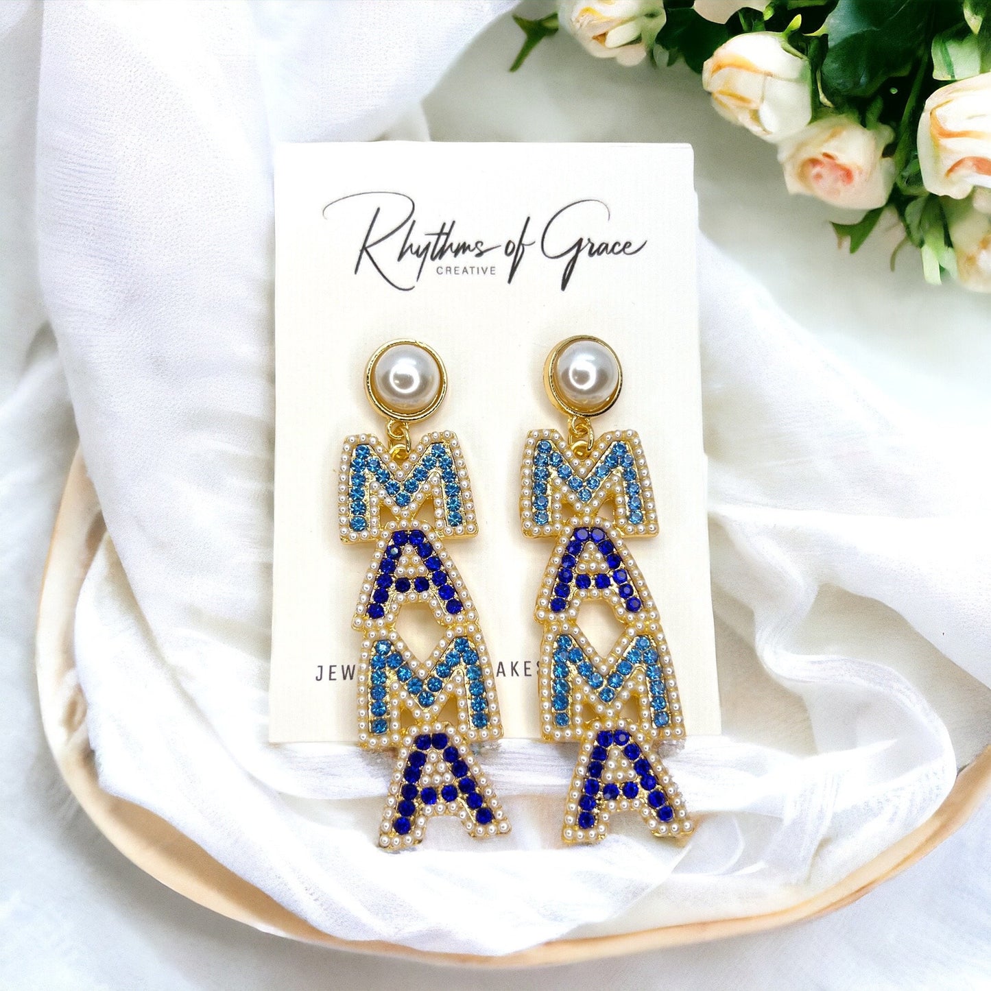 Sparkle with Pride: Rhinestone MAMA Earrings! - Rhythms of Grace Creative