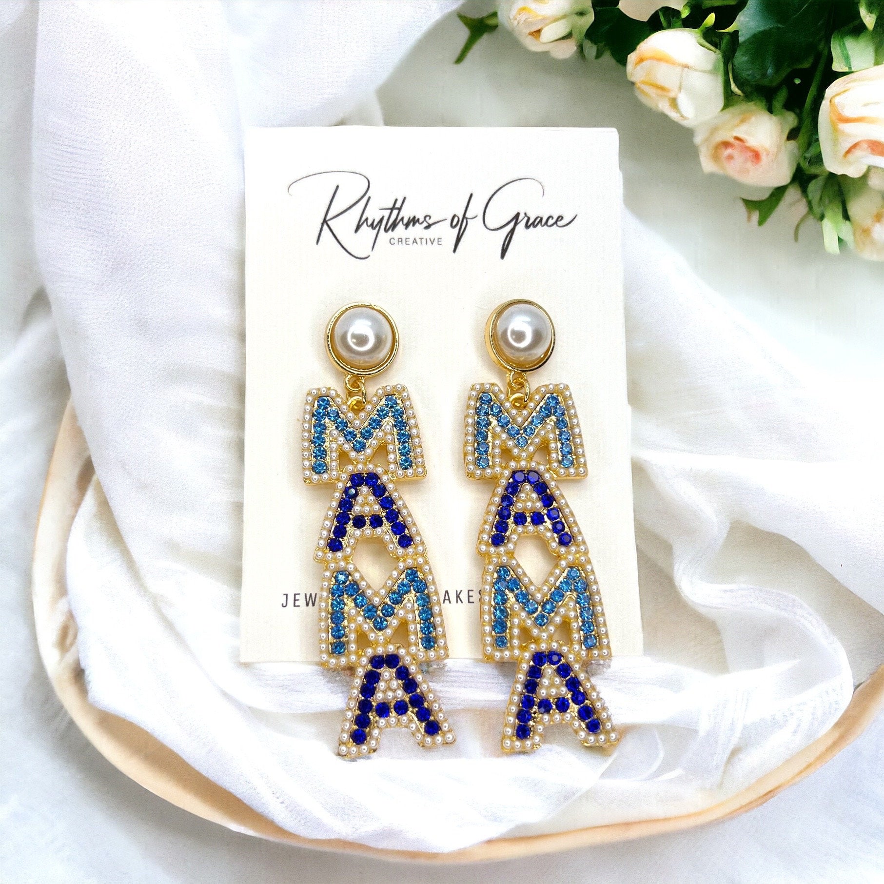 Sparkle with Pride: Rhinestone MAMA Earrings! - Rhythms of Grace Creative
